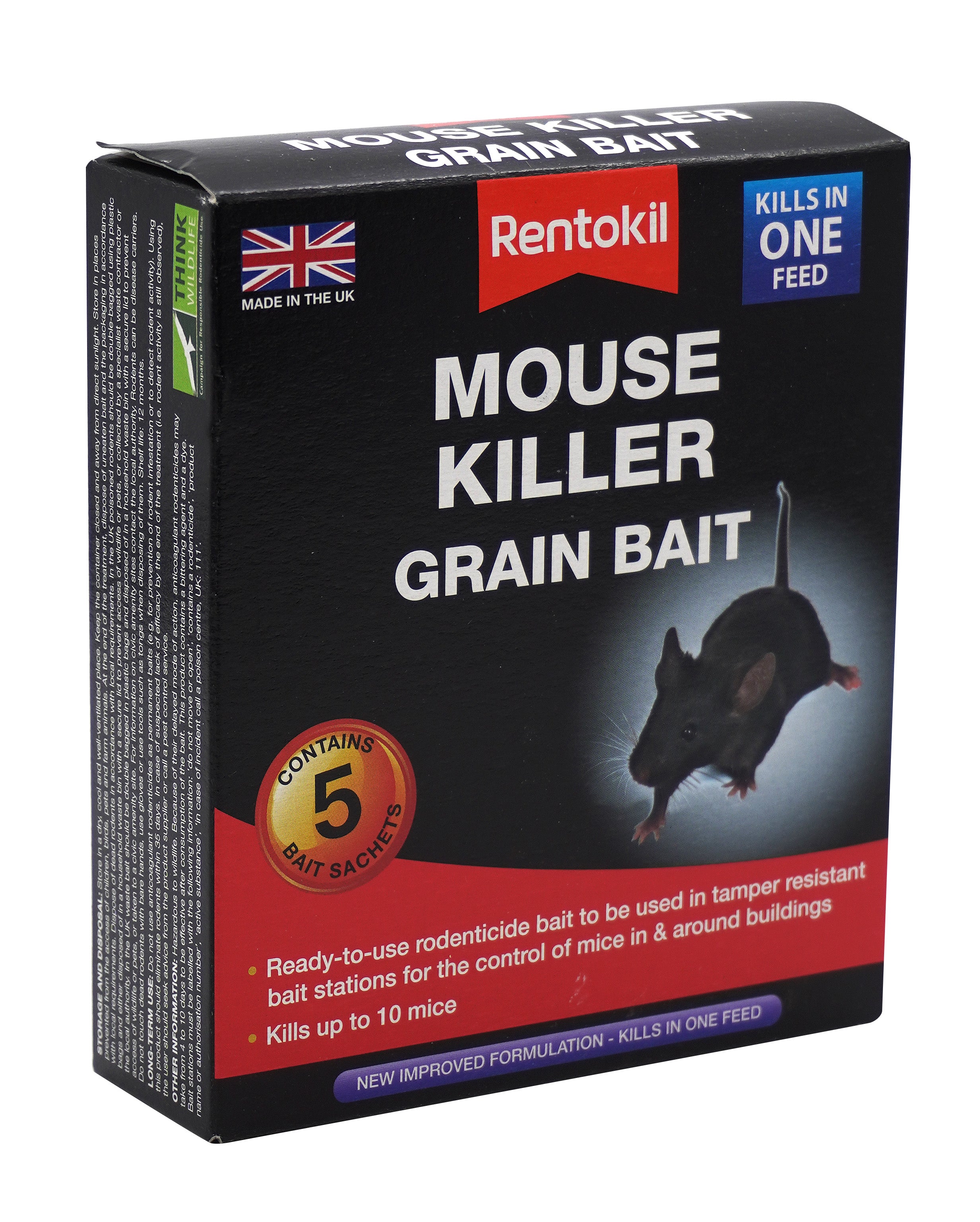Rentokil Mouse Killer Grain Bait - 5 Sachet