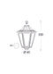 Fumagalli Noemi Gigi Large Hexagonal Lantern Head with 1.75m Classic Lighting Post, Black