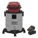 Sealey Vacuum Cleaner 20L Wet & Dry Cordless 20V SV20 Series with 4Ah Battery & Charger