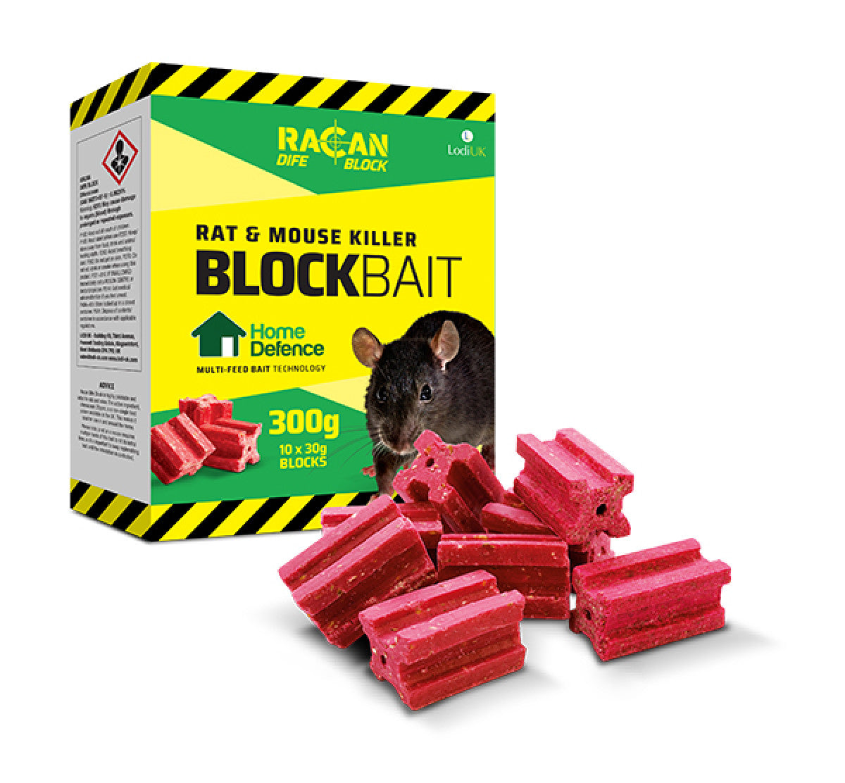 Racan Dife Rat & Mouse Killer Blocks, 300g (10x30g)
