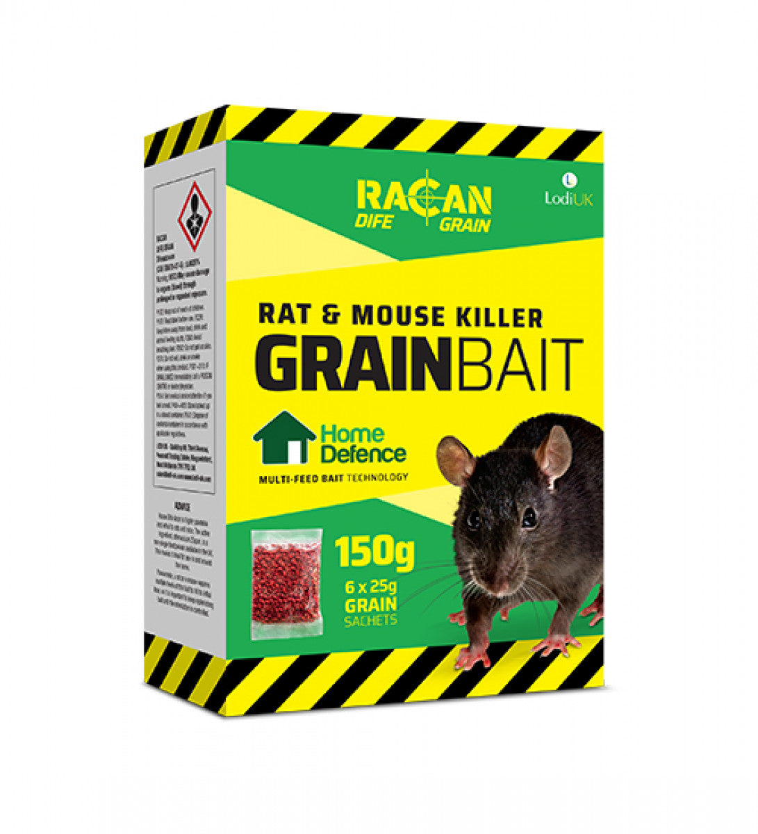 Racan Dife Rat & Mouse Killer Grain, 150g (6x25g) Sachets