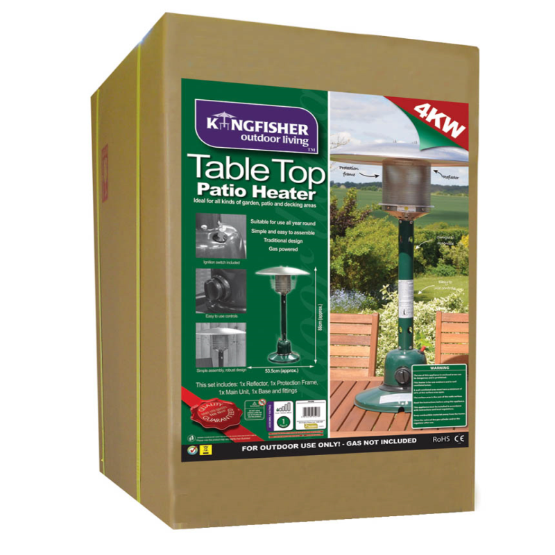 Kingfisher Garden Outdoor Table Top Patio Heater
