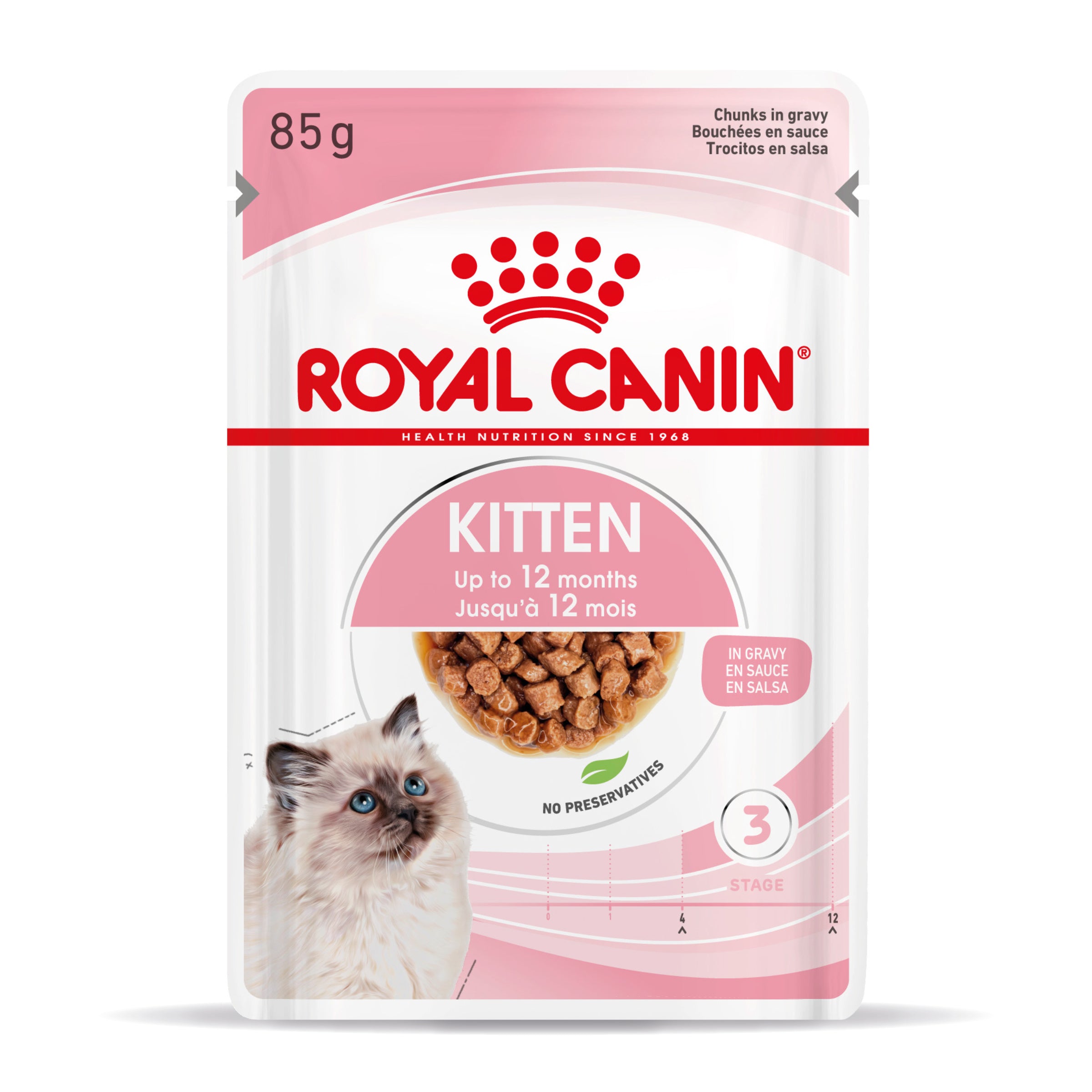 Royal Canin Kitten in Gravy Wet Food, 85g x 12 Pack