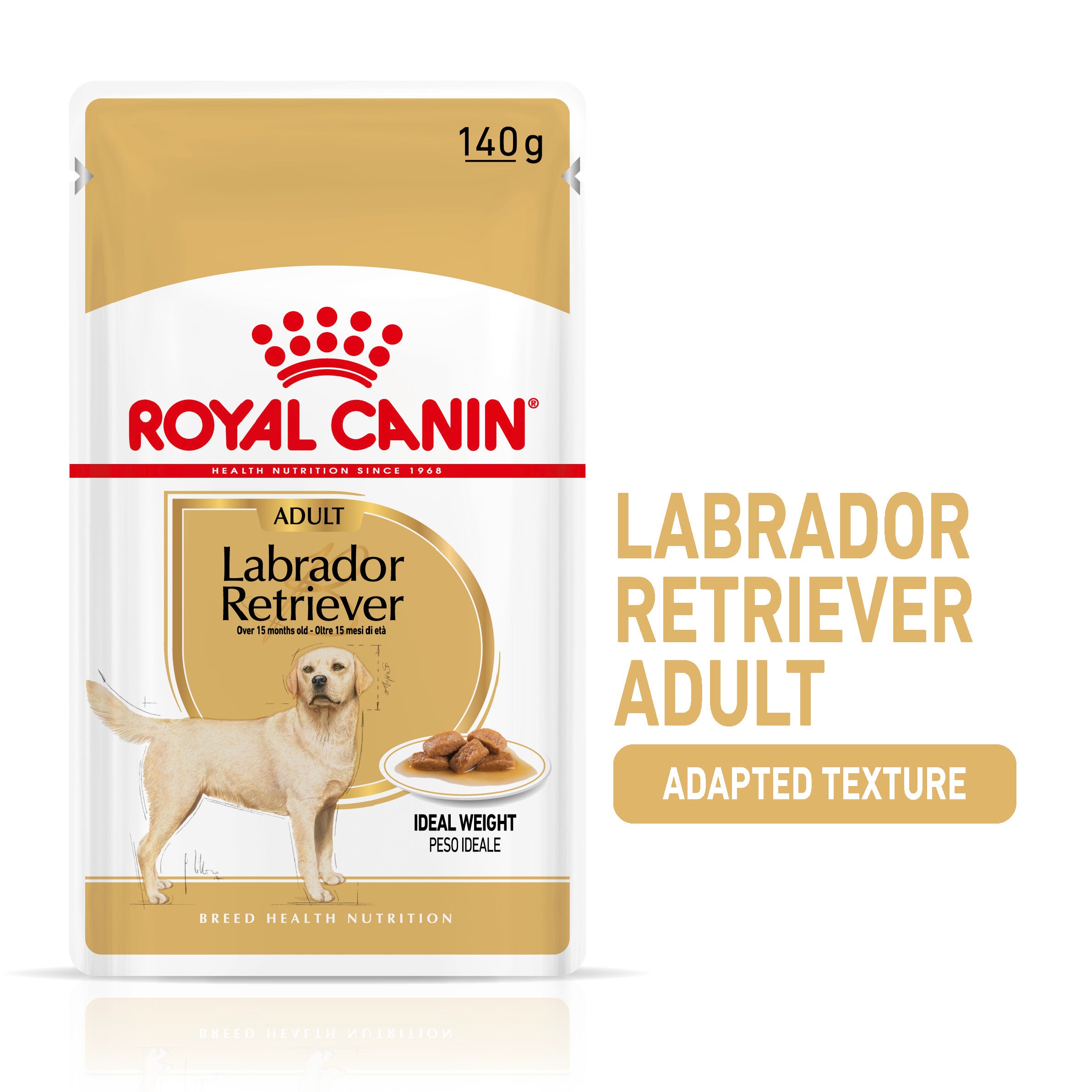 Royal Canin Labrador Retriever Adult in Gravy Wet Dog Food, 140g x 10 Pack