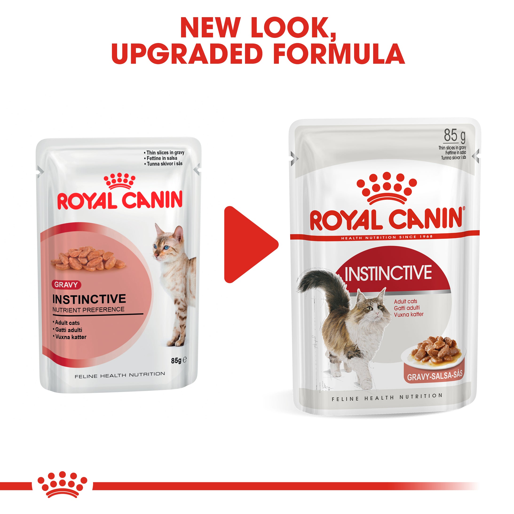 Royal Canin Instinctive In Gravy Adult Wet Cat Food, 85g x 12 Pack