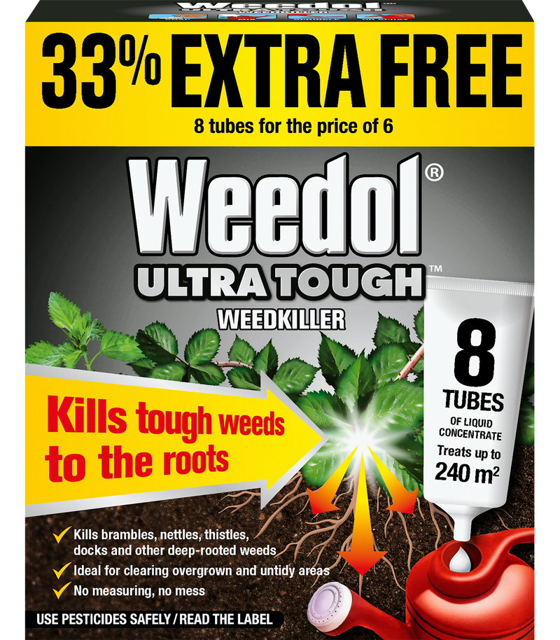 Weedol Ultra Tough Weedkiller Liquid Concentrate Tubes 8 tube carton