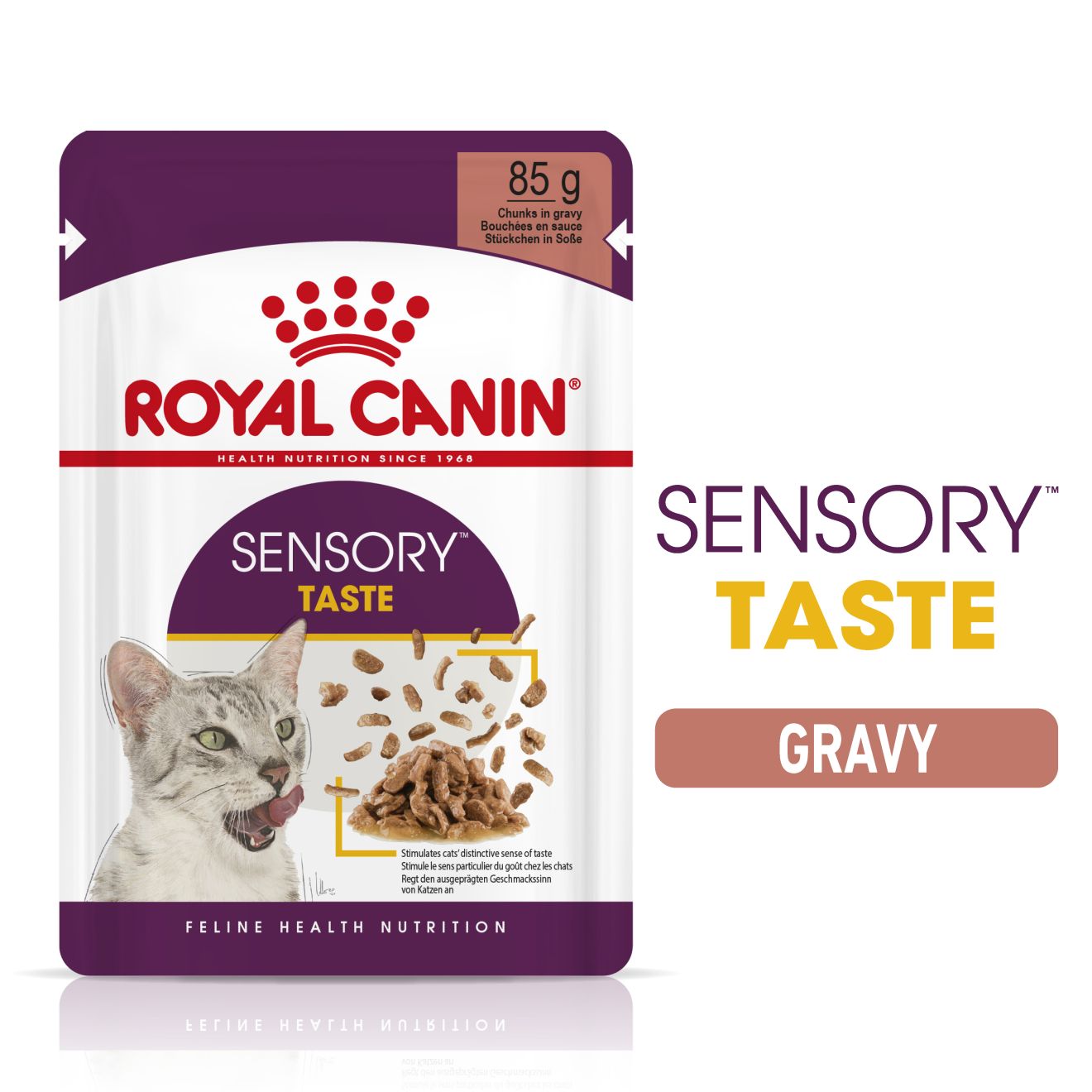 Royal Canin Royal Canin Sensory Taste In Gravy Adult Wet Cat Food, 85g x 12 Pack