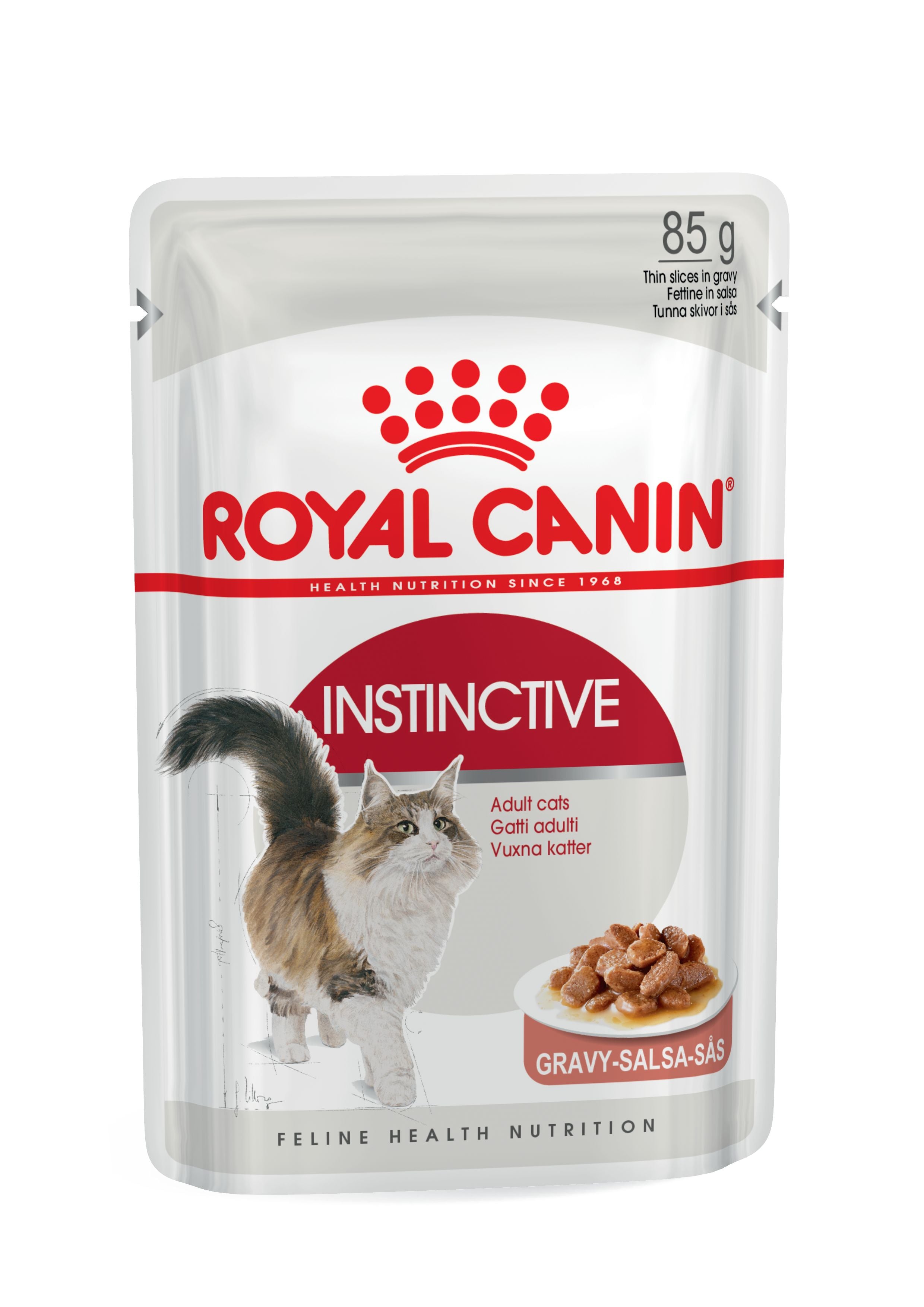 Royal Canin Instinctive In Gravy Adult Wet Cat Food, 85g x 12 Pack