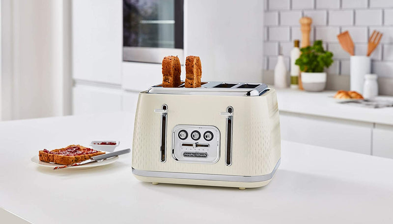 Verve 4 Slice Toaster, Cream