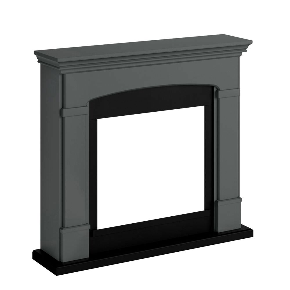 Helmi Fireplace Frame, Solid Grey