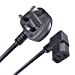 IEC C13 90 Degree to UK Plug Kettle Lead - 2m