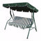 3 Seater Green & White Swinging Outdoor Garden Hammock Bench