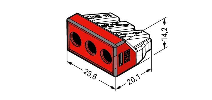 773-173 3 Way Push In Terminal Connector