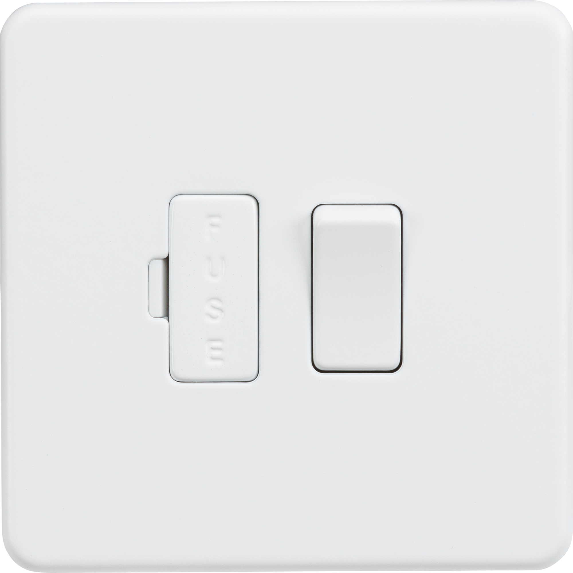 Screwless 13A Switched Fused Spur Unit - Matt White