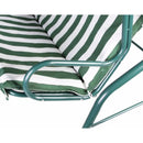 3 Seater Green & White Swinging Outdoor Garden Hammock Bench