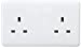 Curved Edge 13A 2G Unswitched Socket