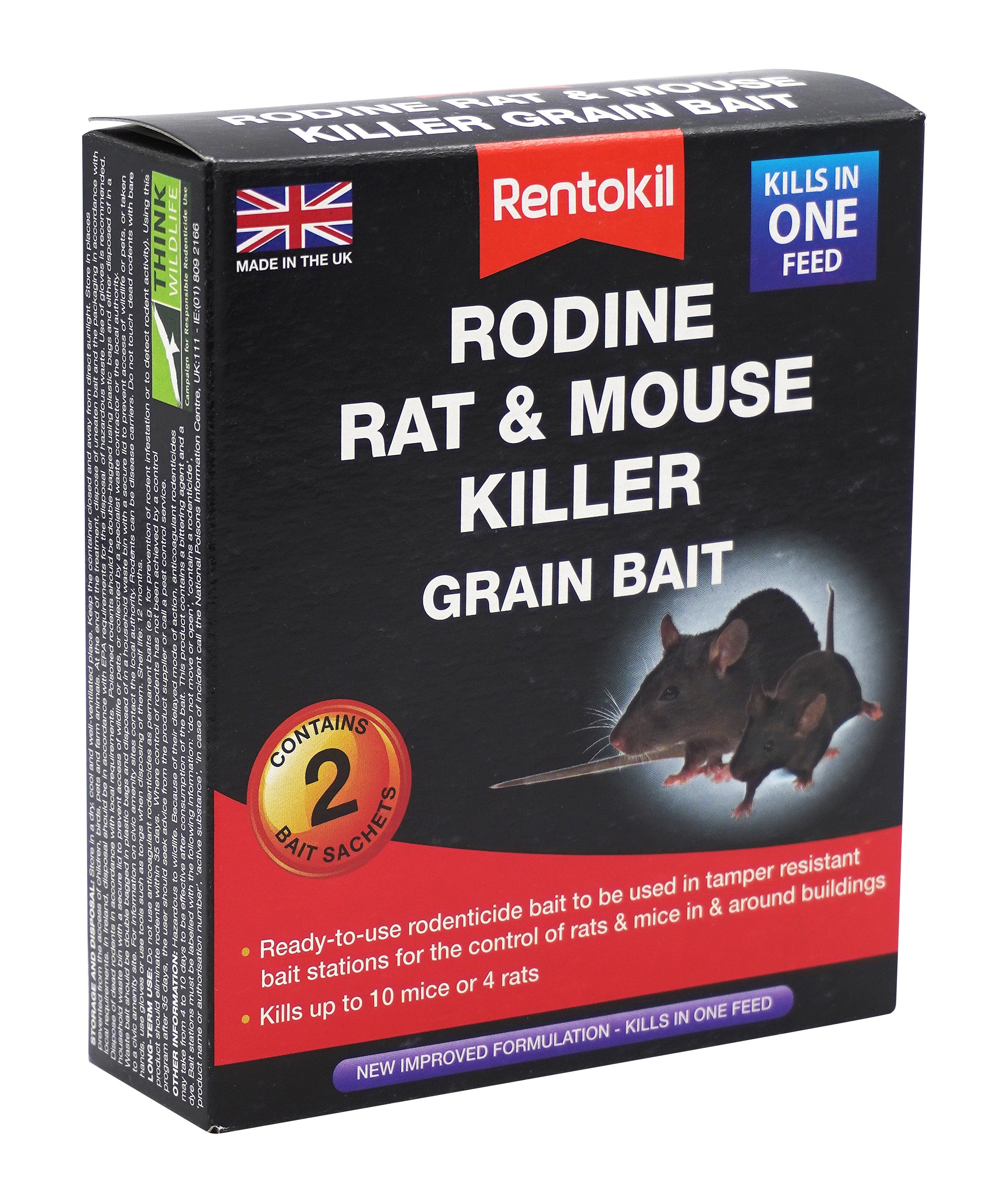 Rodine Rat & Mouse Killer Grain Bait - 2 Sachet