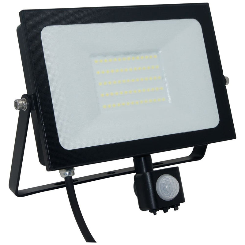 Atlas Mini 2 LED Floodlight with PIR IP65 Black 50W 4000K