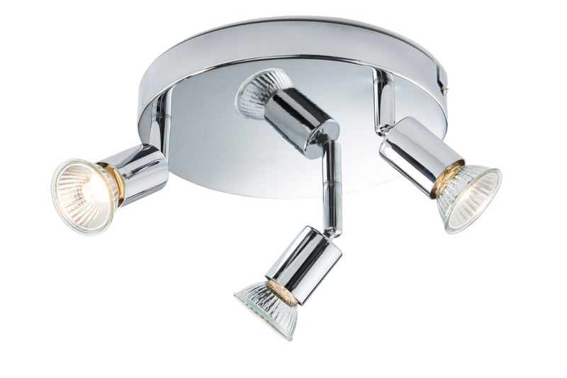 230V GU10 Triple Spotlight - Chrome