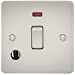 Flat Plate 20A 1G DP switch with neon and flex outlet - pearl