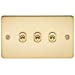 3G 2 Way Toggle Switch Flat Plate- Brushed Chrome