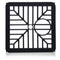 6 150mm Square Black Plastic Gully Grid Drainage Downpipe Cover