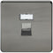 Screwless Black Nickel RJ45 Network Outlet Wall Socket