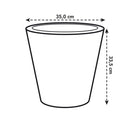 Pure 35cm Straight Round Plastic Indoor & Outdoor Plant Pot - Anthracite