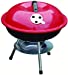 Mini Portable Barbecue With Enameled Red Finish