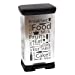 50L Metal Effect Pedal Deco Bin - Silver