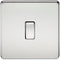 10A 1G 2 Way 230V Screwless Polished Chrome Electric Wall Plate Switch