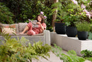 Fuente Rings 30cm Round Plastic Indoor & Outdoor Plant Pot - Onyx Black