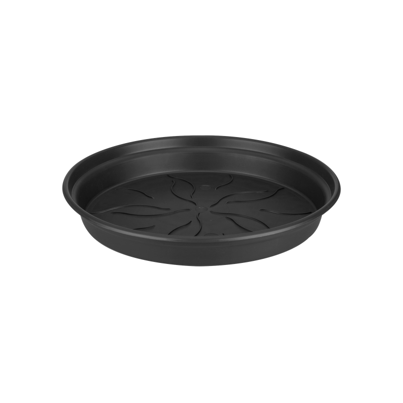 Green Basics 25cm Plastic Indoor & Outdoor Saucer - Living Black