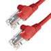 1m RJ45 CAT6 UTP Stranded Flush Moulded LS0H Network Cable - 24AWG - Red