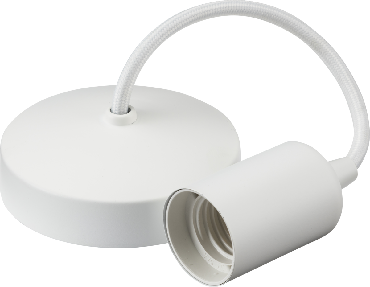 6 Inch E27 Contemporary Pendant Set - Matt White