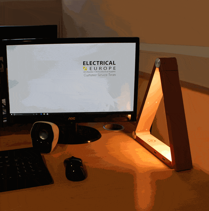 Prism Adjustable Colour Temperature Triangular Desk Lamp - Rose Gold