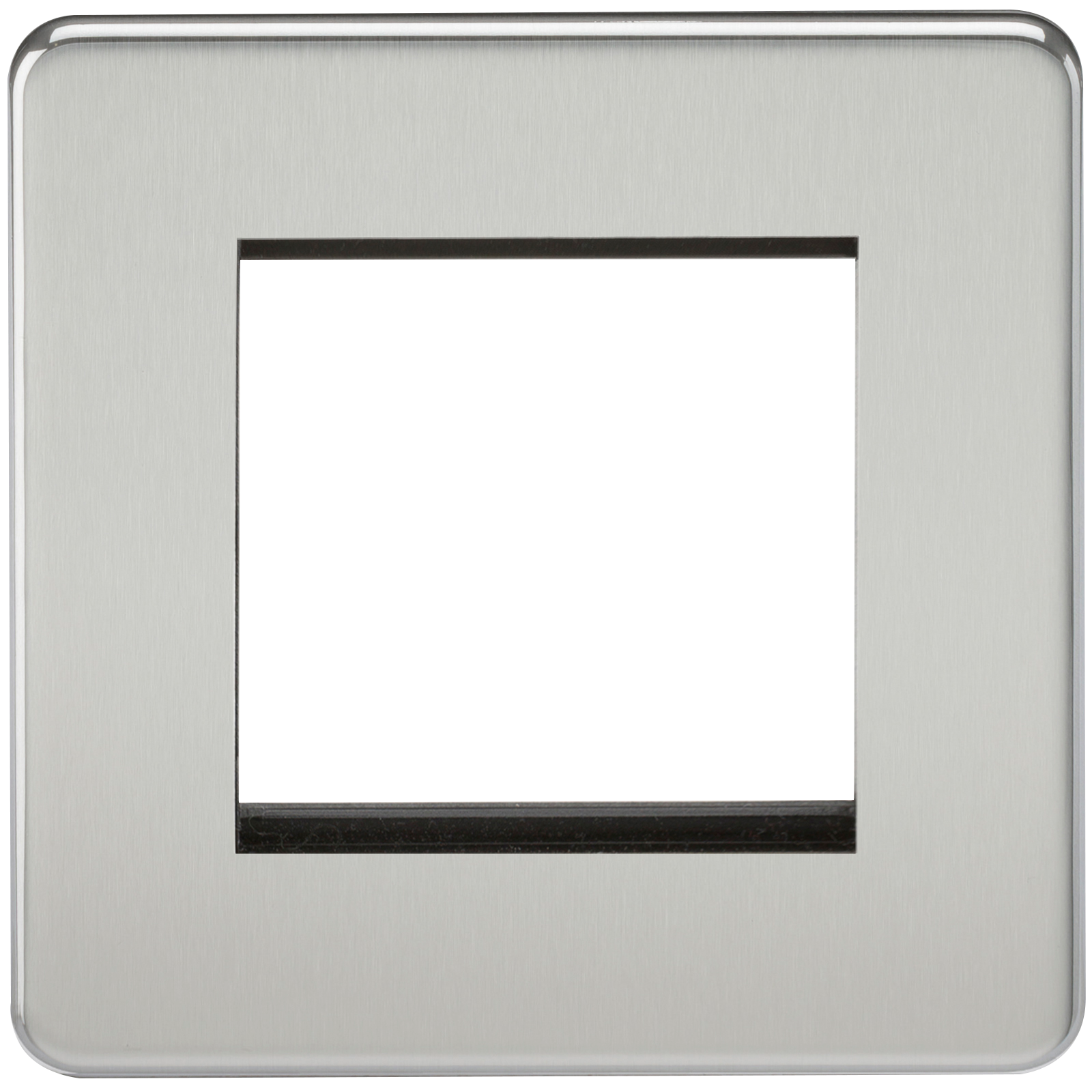 Screwless 2G Modular Faceplate - Polished Chrome