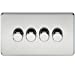 Coaxial TV and SAT TV Outlet 1G Screwless Polished Chrome Isolated Wall Plate