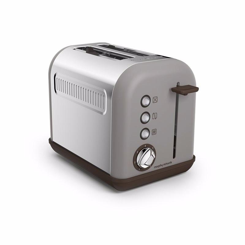 Accents 2 Slice Toaster, Pebble Grey