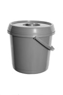 14L Bucket & Lid, Silver