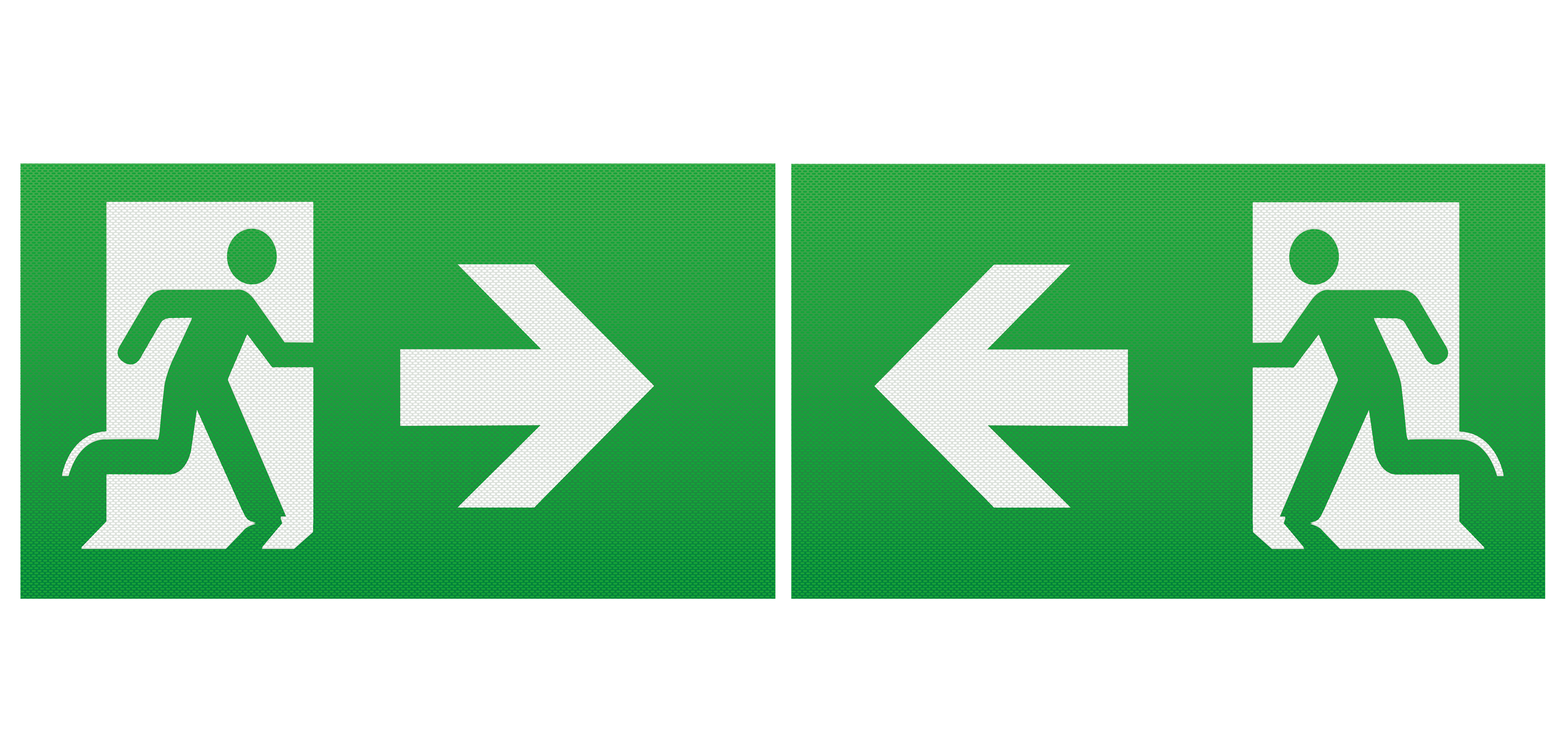 Emergency Lighting Legend Set (Pack of 2) - Left/Right Arrow
