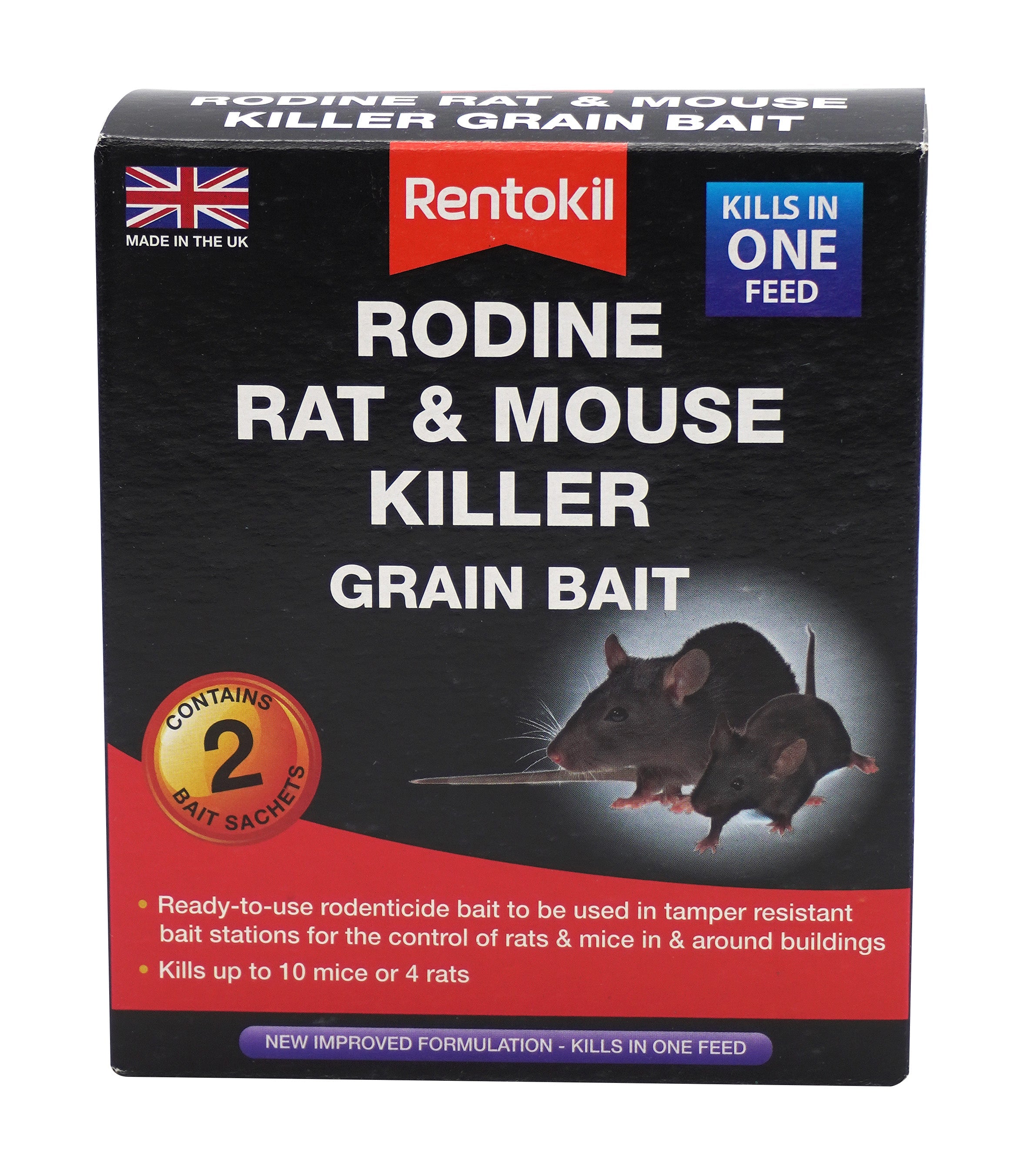 Rodine Rat & Mouse Killer Grain Bait - 2 Sachet