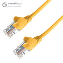 15m RJ45 CAT5e UTP Stranded Flush Moulded Network Cable - 24AWG - Yellow