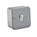 10A 1G 2 Way 230V Metal Clad Wall Switch Plate