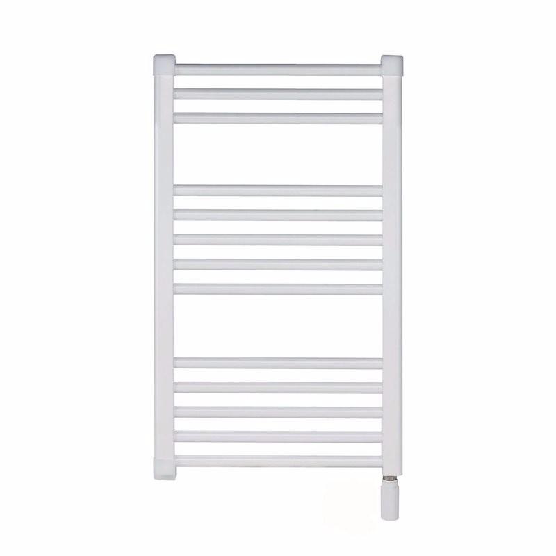 150W White Heated Towel Rail With Thermostat
