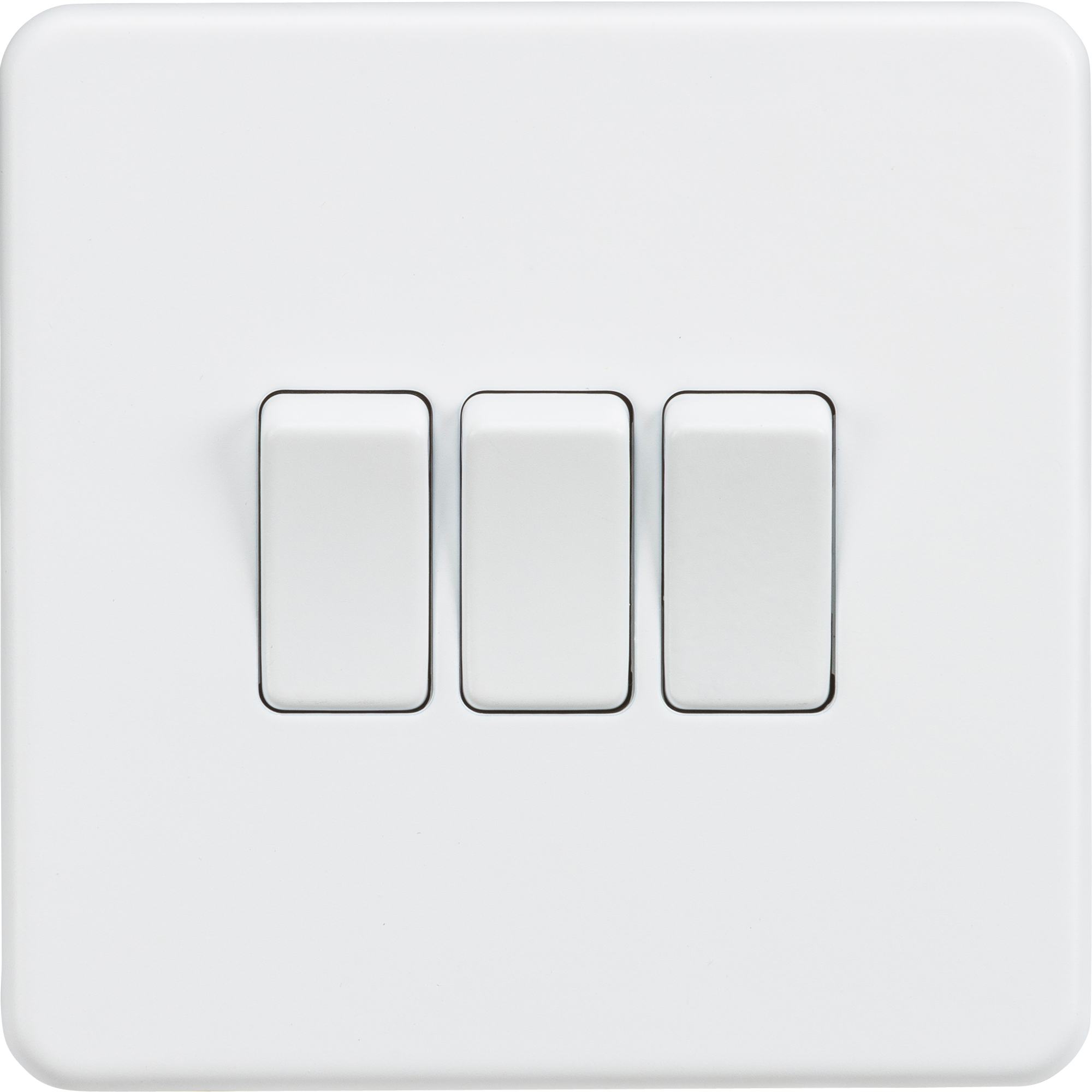 Screwless 10AX 3G 2-Way Switch - Matt White
