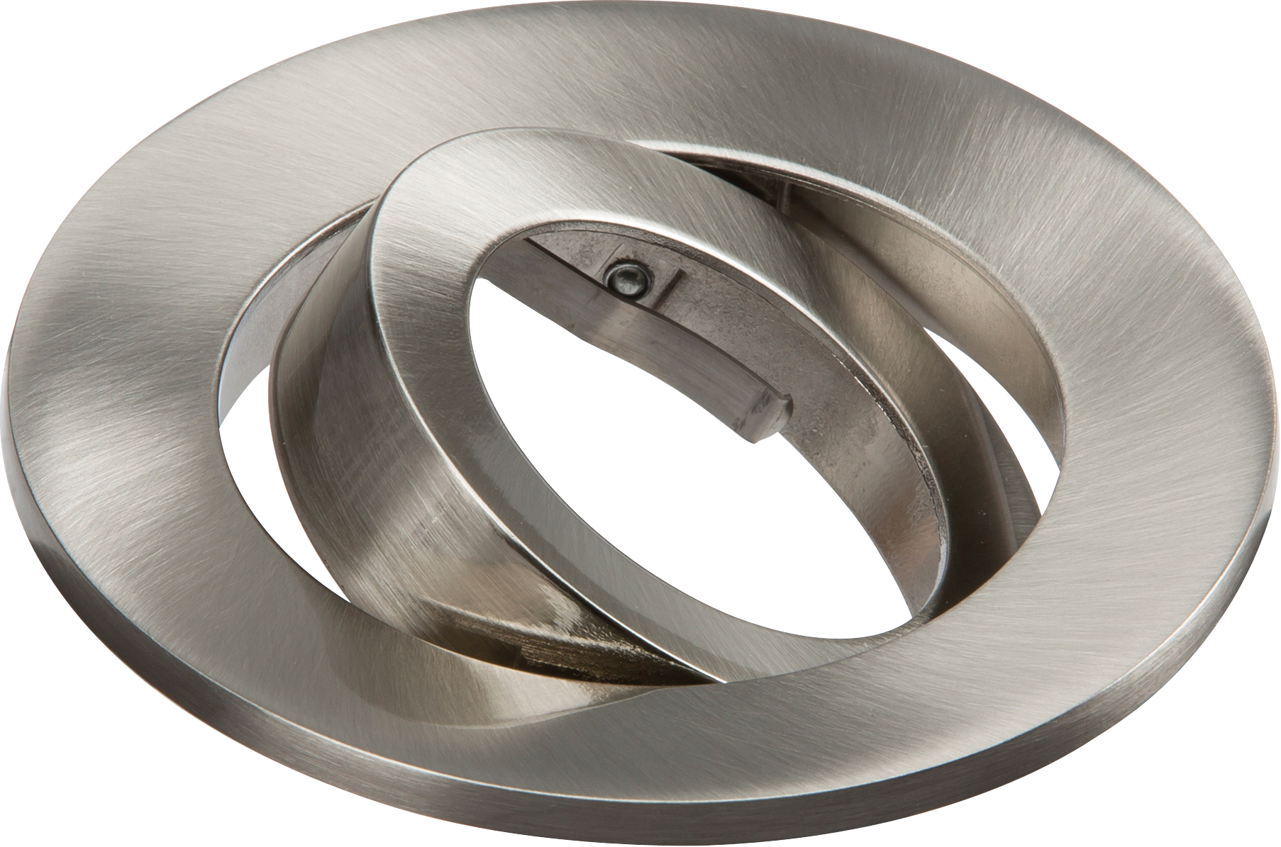 Evolve Fire Rated Twist & Lock Downlight Tilt Trim Bezel - Brushed Chrome