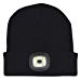 4 LED SMD USB Rechargeable Headlight Hat - Black