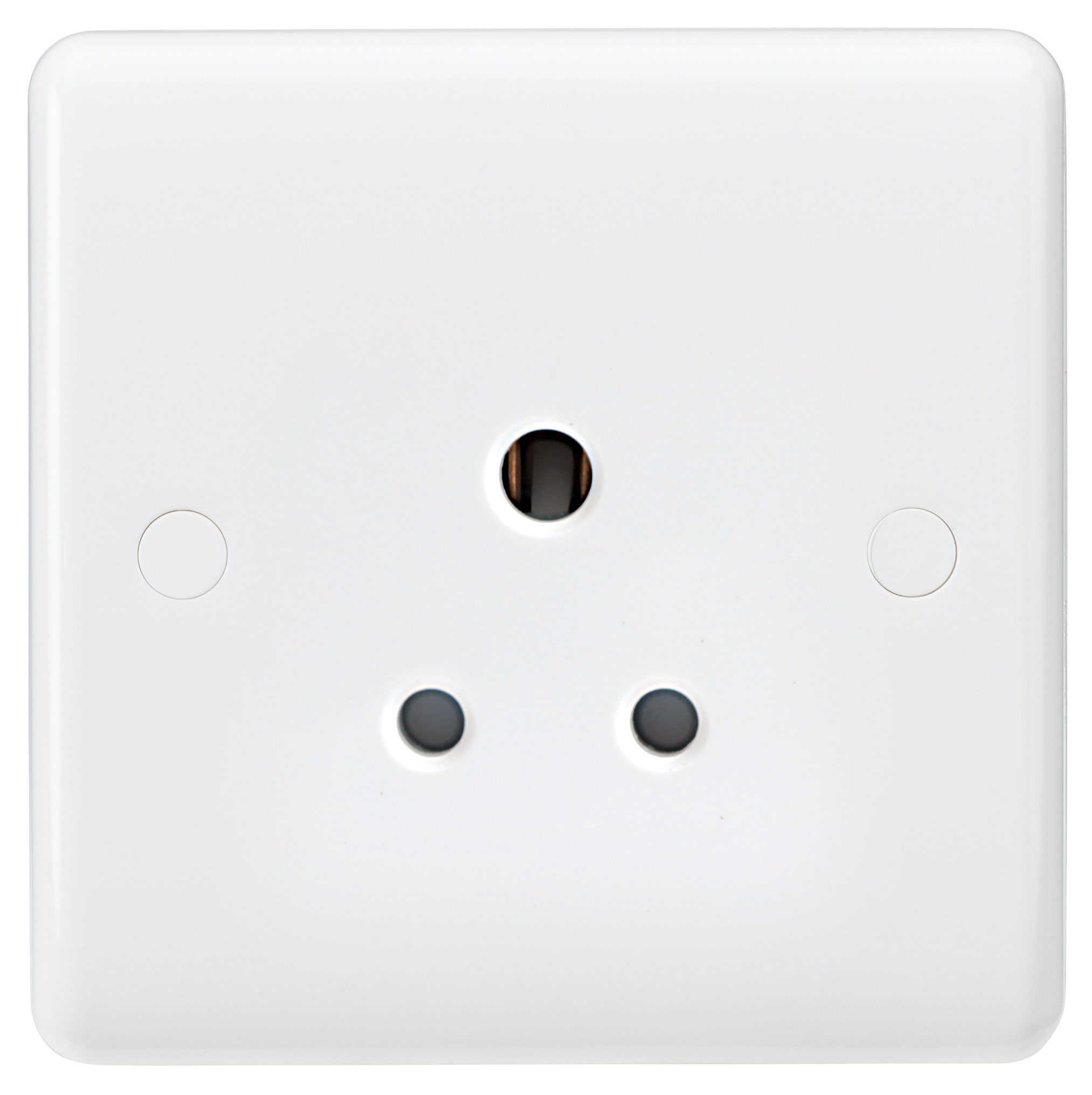Curved Edge 5A Unswitched Round Pin Socket