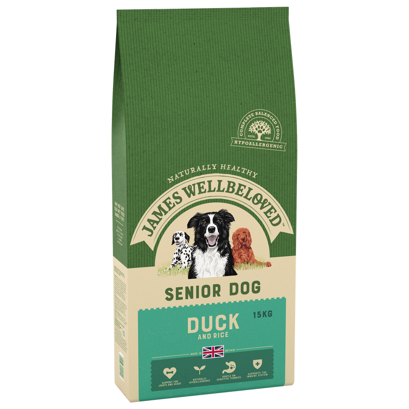 Complete Dry Senior Dog Food - Duck & Rice - 15KG